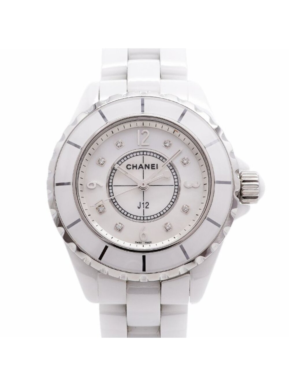 Chanel Diamond White Dial Watch